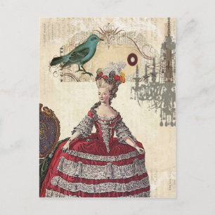 Paris Chandelier french queen  Marie Antoinette Postcard