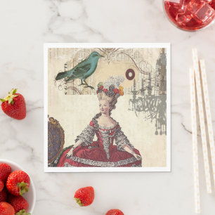 Paris Chandelier Marie Antoinette Vintage French  Napkin