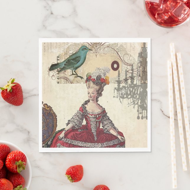 Paris Chandelier Marie Antoinette Vintage French  Napkin (Insitu)