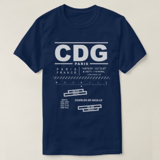 Paris Charles De Gaulle Airport CDG Tee Shirt: