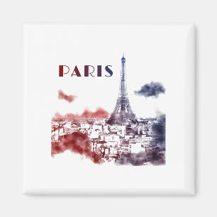 Paris City Skyline Eifel Tower Travel France Magnet