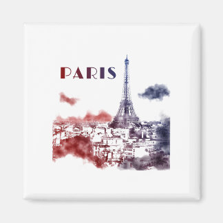 Paris City Skyline Eifel Tower Travel France Magnet