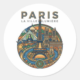 PARIS CLASSIC ROUND STICKER