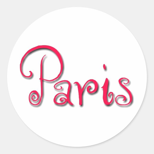 Paris Classic Round Sticker (Front)