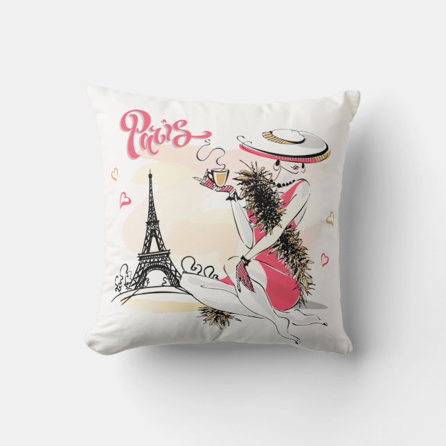 Paris & Coffee Cushion (Front)