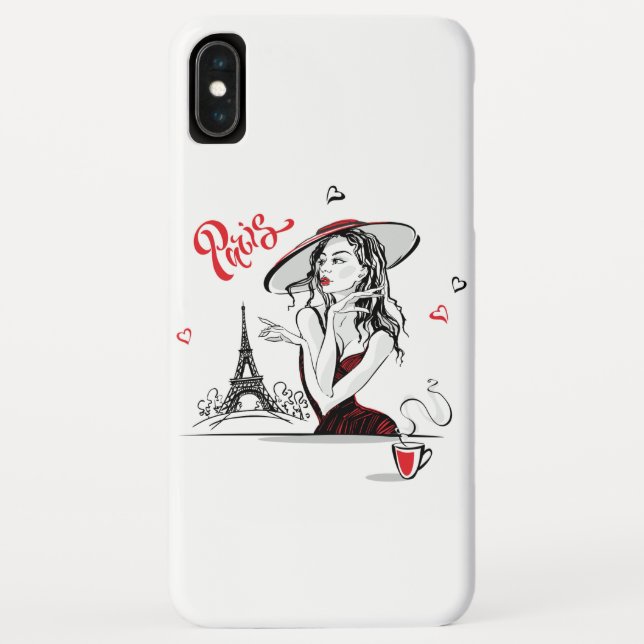 Paris & Coffee, red Case-Mate iPhone Case (Back)