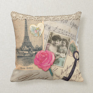 Paris Collage Cushion