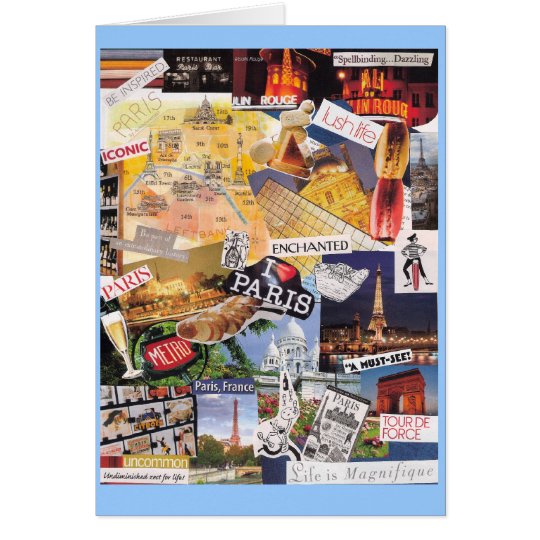 Paris Collage Notecard