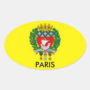 Paris Crest Oval Sticker