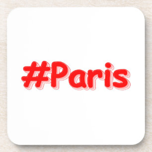 "#Paris" Cute Design. Buy Now Coaster
