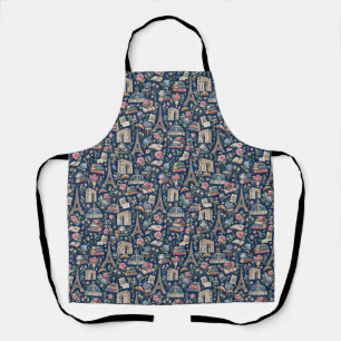 Paris Dark Icons Chic Design Apron