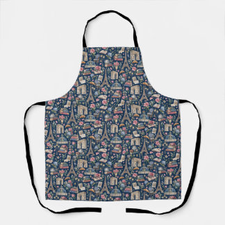 Paris Dark Icons Chic Design Apron