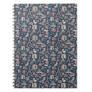 Paris Dark Icons Chic Design Notebook