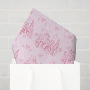 Paris Decoupage Pink Tissue Paper