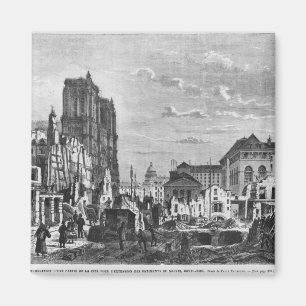 Paris, demolition of a part of the Cite Magnet
