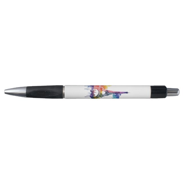 Paris design with colourful splatters (Front)