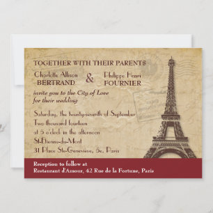 Paris Destination Wedding Invitation