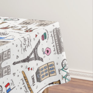 Paris Doodles Tablecloth