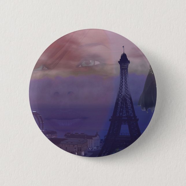 Paris Dreams 6 Cm Round Badge (Front)