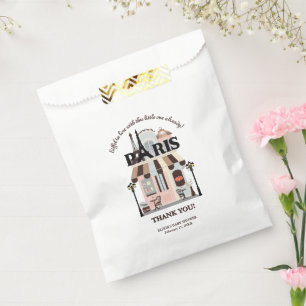 Paris Eiffel in Love French Cafe Baby Shower  Favour Bags