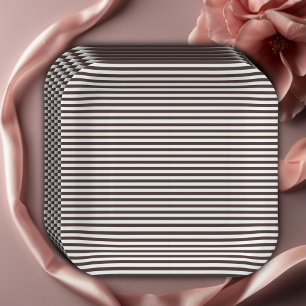 Paris Eiffel in Love French Cafe Baby Shower  Paper Plate