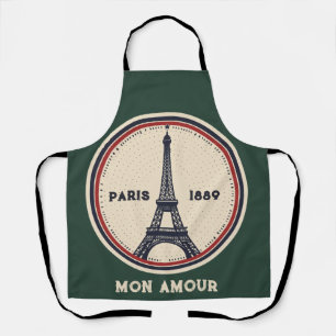 Paris Eiffel Tower 1889 All-Over Print Apron