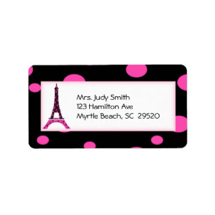 Paris Eiffel Tower Address Labels