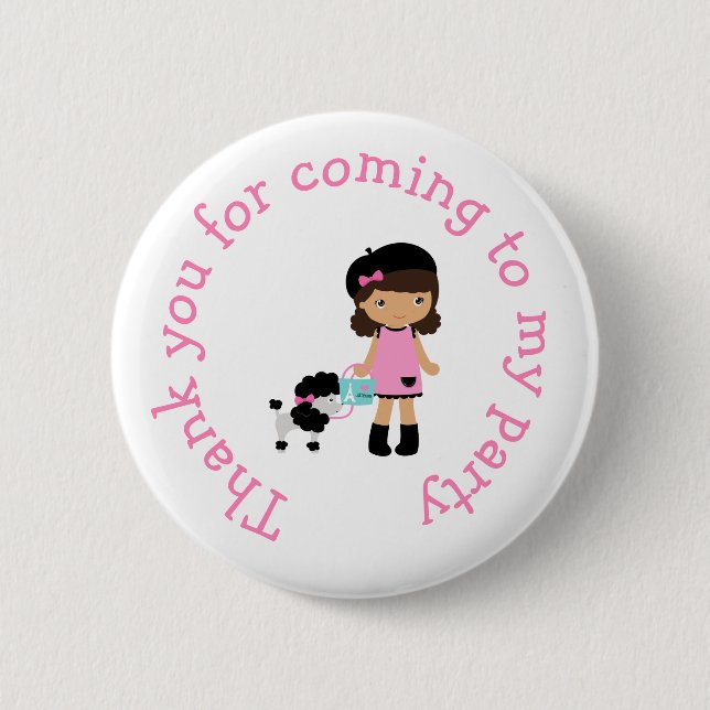 Paris Eiffel Tower African American 6 Cm Round Badge (Front)