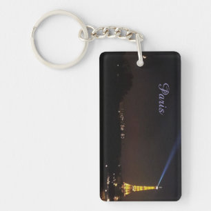 Paris Eiffel Tower at Night Keychain