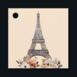 Paris Eiffel Tower Beautiful Floral Bridal Shower Favour Tags<br><div class="desc">A chic Paris,  France bridal shower favor tag for your European party or bachelorette weekend to Europe. An beautiful watercolor drawing of the Eiffel tower with flowers at the bottom.</div>