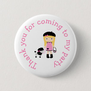 Paris Eiffel Tower Blonde Girl 6 Cm Round Badge