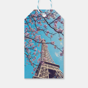 Paris Eiffel Tower Blooms in Springtime Gift Tags