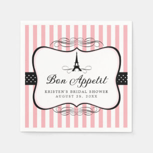 Paris Eiffel Tower   Bridal Shower Napkin