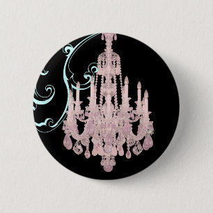 Paris Eiffel Tower Chandelier vintage wedding 6 Cm Round Badge