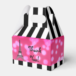 Paris Eiffel Tower Chic Sparkle Party Favour Boxes