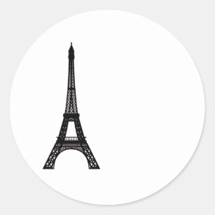 Paris Eiffel Tower Classic Round Sticker