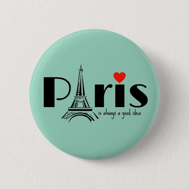 Paris Eiffel Tower Design  6 Cm Round Badge (Front)