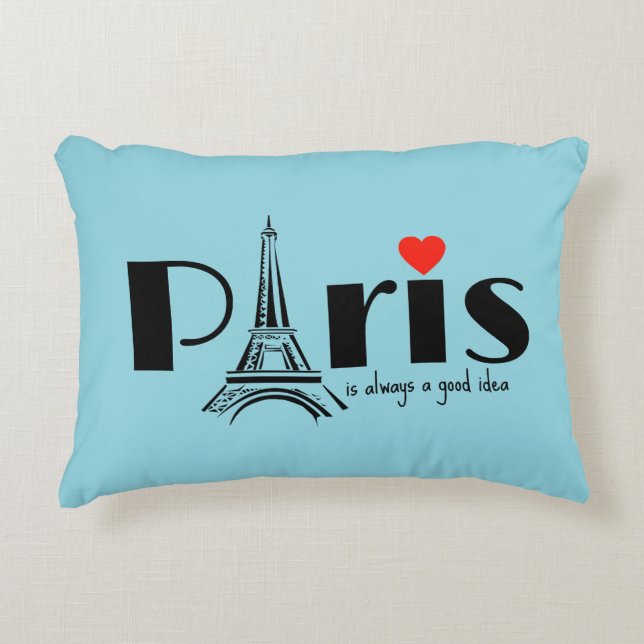 Paris Eiffel Tower Design  Decorative Cushion (Front)
