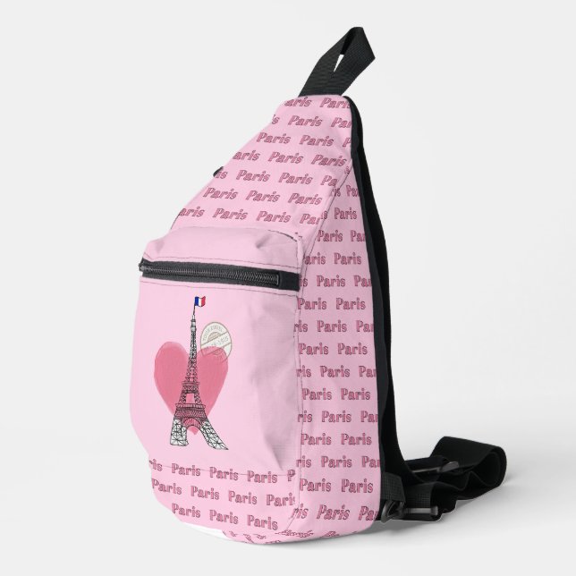 Paris Eiffel Tower Design Sling Bag (Right Corner)