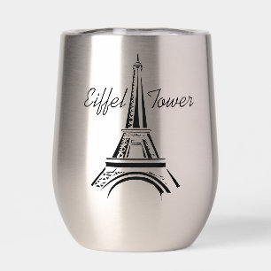 Paris Eiffel Tower Design Thermal Wine Tumbler