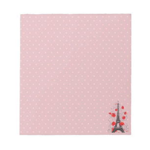 Paris Eiffel tower elegant stylish silhouette. Notepad