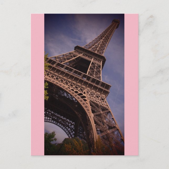 Paris Eiffel Tower Famous Landmark Photo Postcard (Front)