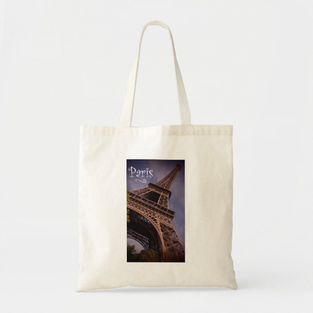 Paris Eiffel Tower Famous Landmark Photo Tote Bag (Front)