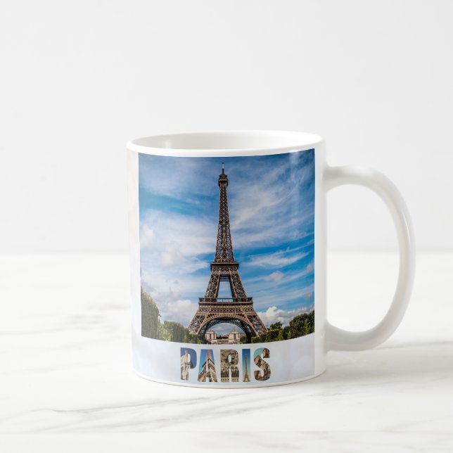 Paris Eiffel Tower France French City Travel Photo Coffee Mug (Right)