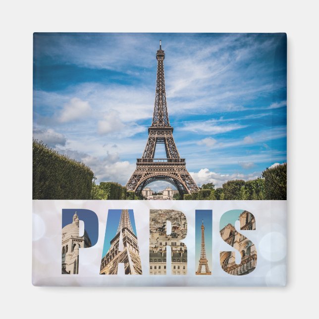 Paris Eiffel Tower France French City Travel Photo Magnet (Front)