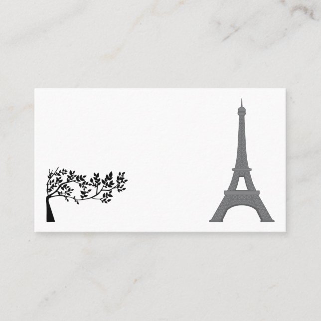 Paris Eiffel Tower France Tourist Holiday Trip Business Card (Front)