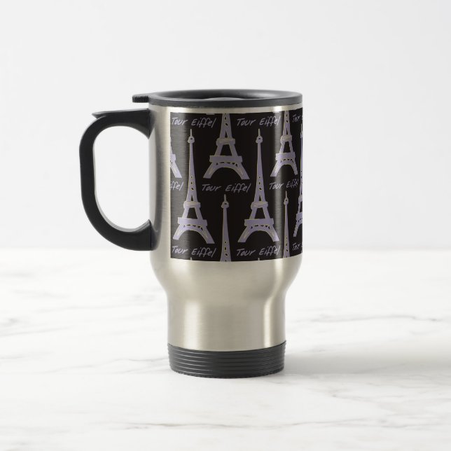 Paris Eiffel Tower France Tumbler Travel Mug (Left)