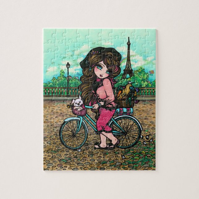 Paris Eiffel Tower French Art Puzzle Hannah Lynn (Vertical)