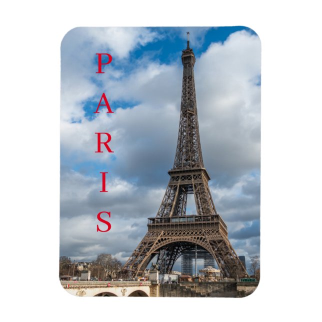 Paris Eiffel Tower fridge magnet (Vertical)