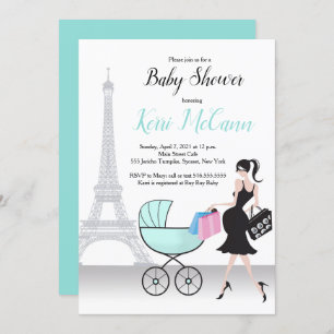 Paris Eiffel Tower generic Baby Shower Invitation